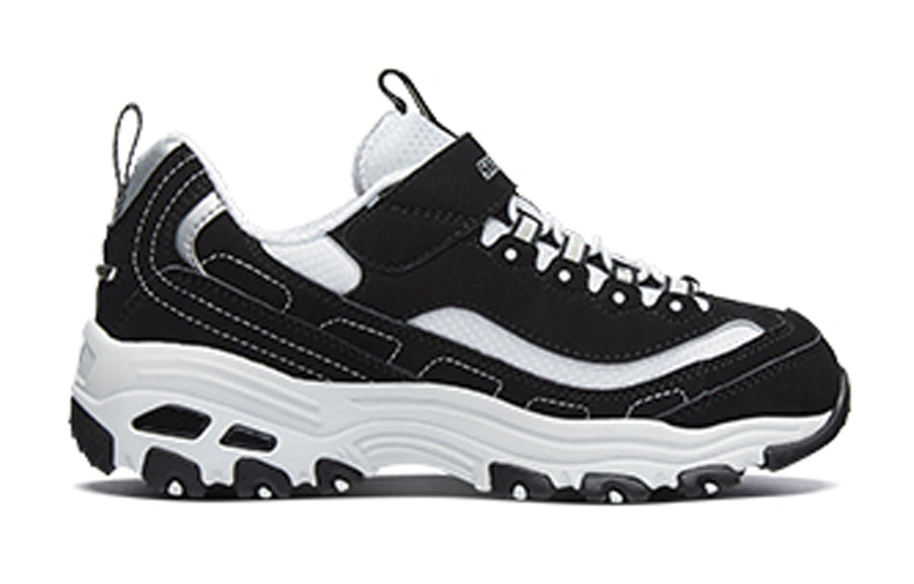 Skechers D'Lites Low-Top Running Shoes K White/Black 996212L-BKW