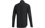 Men's adidas Solid Color polka dots Logo Zipper Stand Collar Jacket Black BQ7723