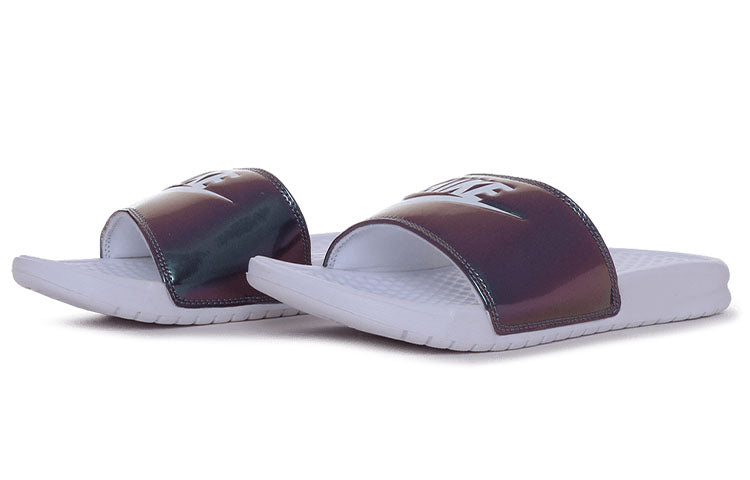 (WMNS) Nike Benassi JDI Print 'Purple White' 618919-107