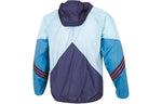 Men's adidas Logo Colorblock Splicing Stripe Sports Training Casual Jacket Blue H65747