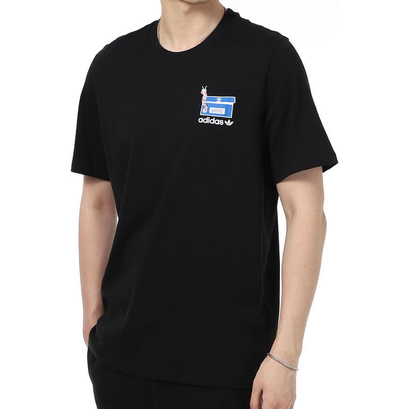 adidas Worm Chest Print T-Shirt 'Black' GN2148