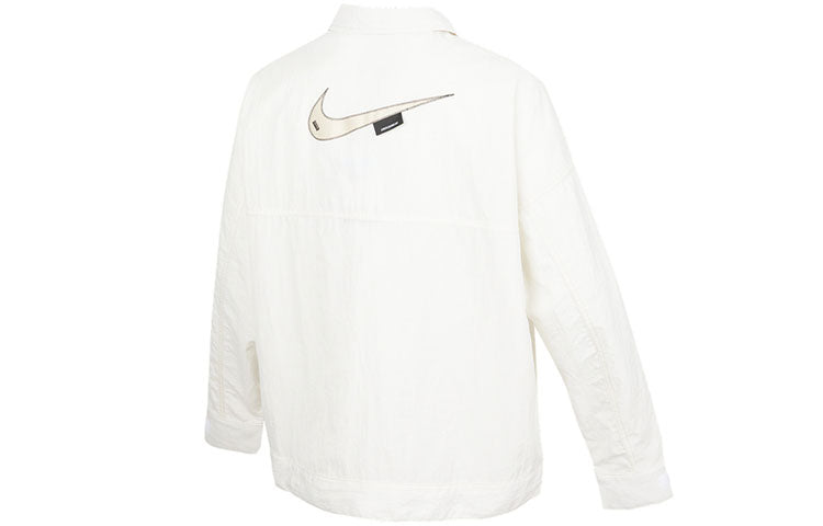 (WMNS) Nike SS22 Sportswear Woven Jacket 'Phantom White Grey' DM6204-030