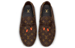 LOUIS VUITTON LV Driver Moccasin Shoes 'Brown Monogram with Orange' 1ABF7Z
