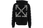 Men's Off-White FW22 Chain Logo Printing Zipper Loose Fit Autumn Black OMBE013F22FLE0061001
