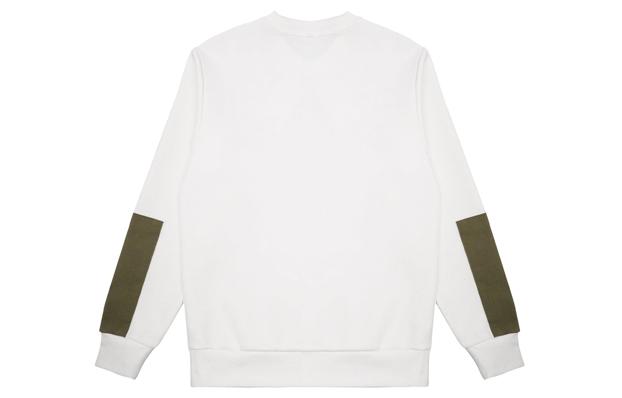 New Balance Pocket Splicing Knit Sports Round Neck Pullover Couple Style White AMT13378-IV