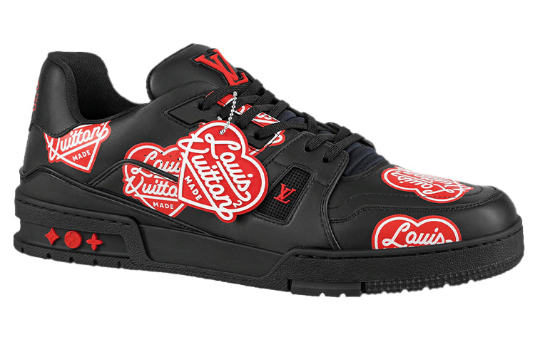 LOUIS VUITTON x Nigo Trainers 'Black with Red Logo Hearts' 1A9JAZ