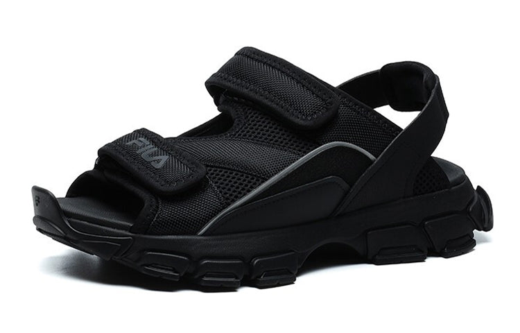 (WMNS) Fila Fusion Two Stripes Sandals 'Black' T12W125401FBK