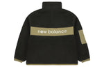 (WMNS) New Balance Splicing Retro Stand Collar Knit lamb's wool Short Jacket Black AWJ13326-BK