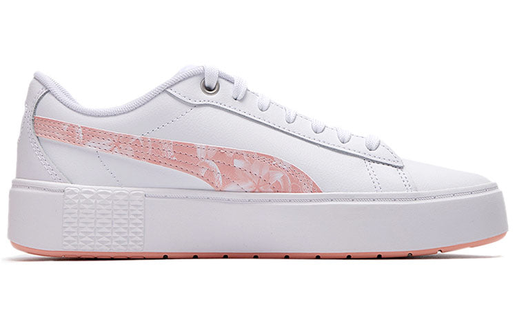 (WMNS) PUMA Smash Platform V2 Untamed Su Shoes For White/Pink 368885-01