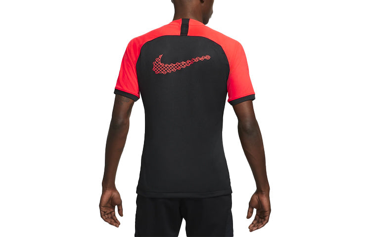 Nike Liverpool color block Football Quick-drying Short Sleeve Men's Black DJ1452-165