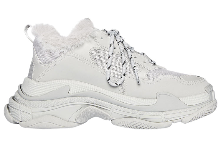 (WMNS) Balenciaga Triple S Sneaker 'Faux Fur - Grey' 668562W3CQ51210