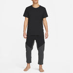 Nike Yoga Dri-Fit Solid Color Round Neck Short Sleeve Black DM7826-010