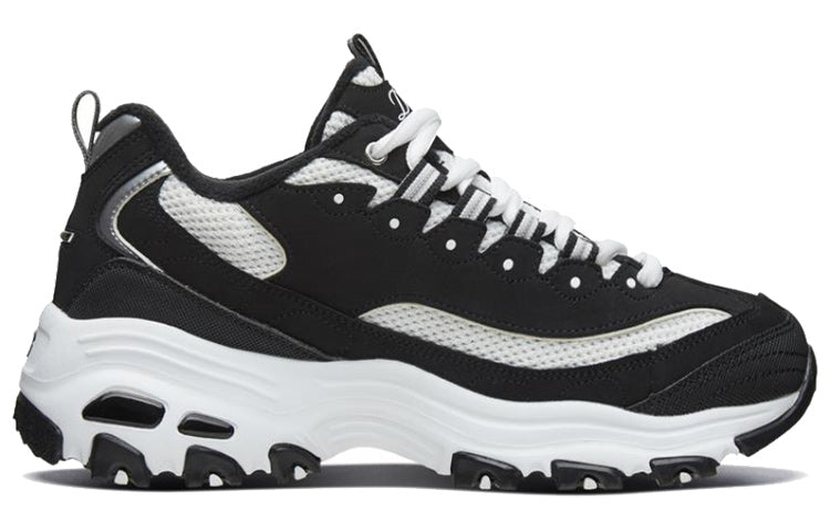 (WMNS) Skechers D Lites 1.0 Running Shoes 'Black And White' 66666254-BKW