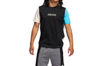 adidas Color Block Printing Logo Basketball Short Sleeve Black GP4021