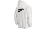 Nike Sport Logo Drawstring Hoodie 'White Black' DV8155-100