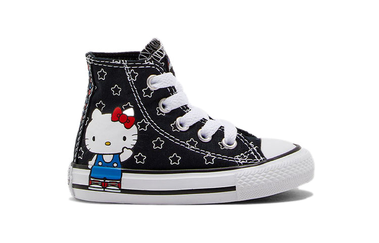 (TD) Hello Kitty x Converse Chuck Taylor All Star Hi Canvas Shoes Black/White 763921C