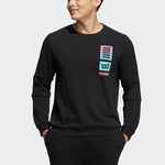Men's adidas neo U Radio W Swt Casual Sports Round Neck Pullover Black HG9046