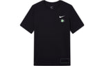 Men's Nike SS22 Cartoon Sun Hand Printing Pattern Alphabet Round Neck Short Sleeve Black T-Shirt DV3189-010