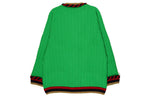 (WMNS) Gucci Stripe Splicing Loose Knit Cardigan Green 526698-X9W62-3863