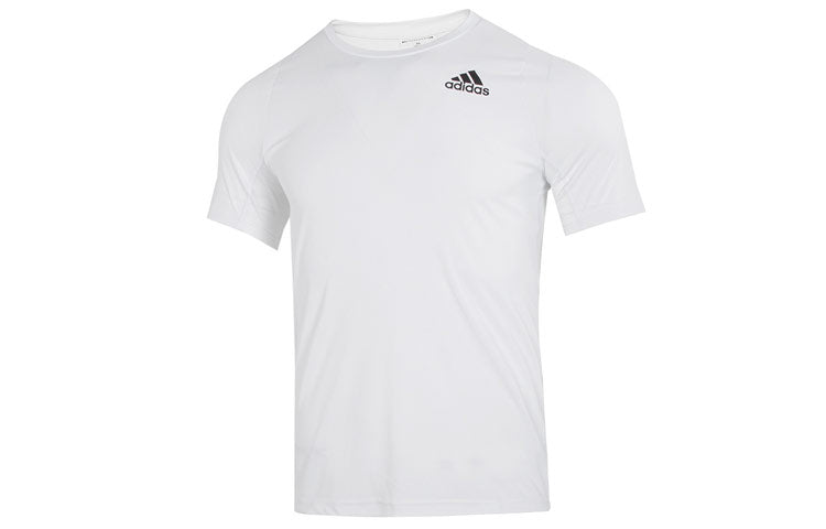 adidas Rn Icn 3B T Athleisure Casual Sports Large Logo Round Neck Short Sleeve White HC0407