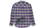 Off-White C/O VIRGIL ABLOH OW FLANNEL CHECK SHIRT BLUE OMGA091F19F330063010