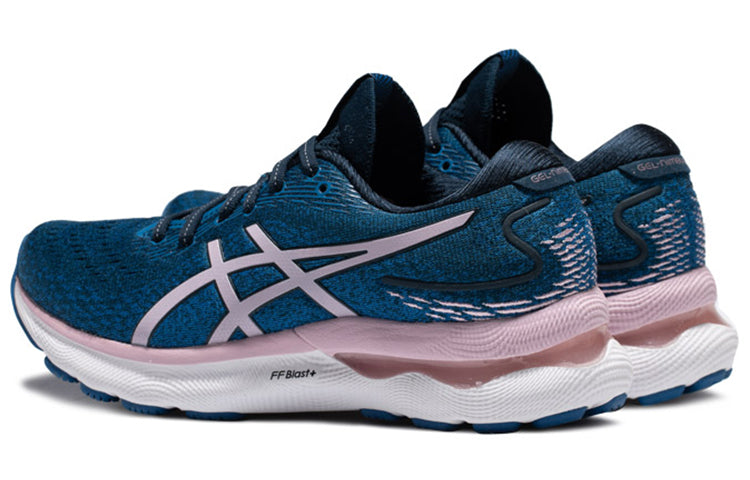 (WMNS) ASICS Gel-Nimbus 24 Wide 'French Blue Barely Rose' 1012B199-400
