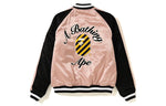 A Bathing Ape BAPE Alphabet Colorblock Minimalistic Baseball Jacket 'Pink Black' 0ZXJKM40503XC