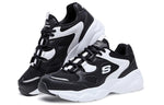 (WMNS) Skechers D'Lites Low-Top Daddy Shoes White/Black 88888129-BLK