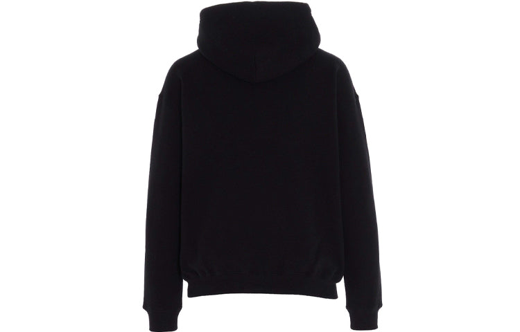 (WMNS) Balenciaga BB Logo hooded Long Sleeves Hoodie Black 612959TJVD71000