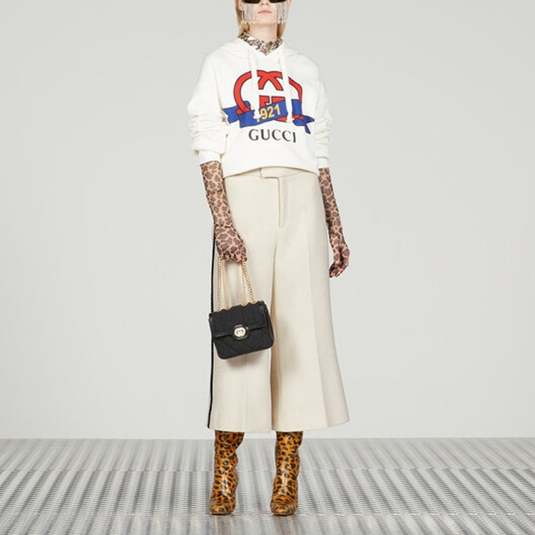 (WMNS) Gucci Interlocking G 1921 Print Sweatshirt 'White' 717427-XJFNI-9095