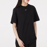 (WMNS) Nike Sportswear Essential Logo Printing Round Neck Pullover Short Sleeve Black T-Shirt DN5698-010