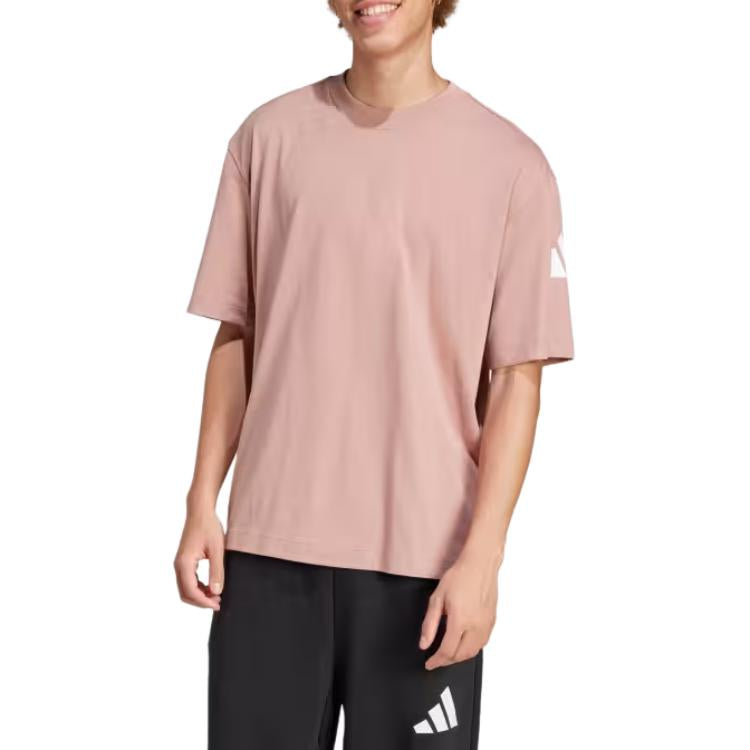 adidas Essentials Loose Fit 3 Bar Logo T-Shirt 'Pink' JF3620