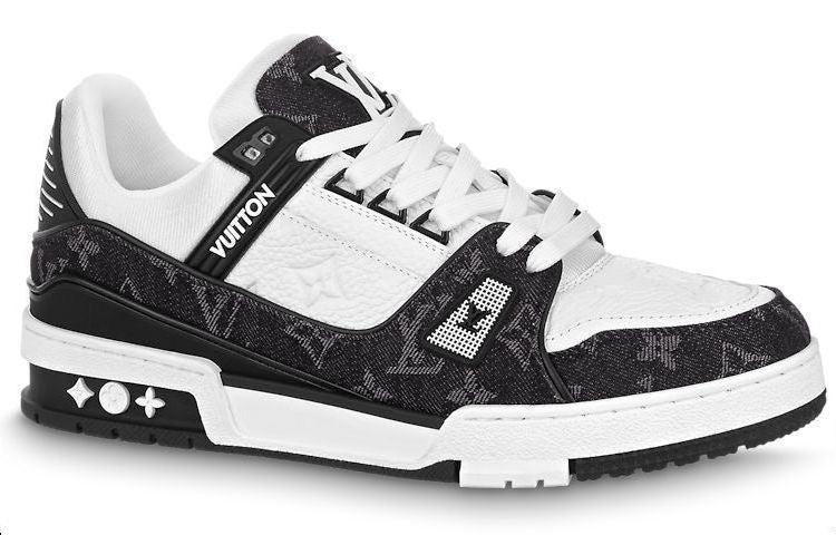 (WMNS) LOUIS VUITTON LV Trainer Sneaker 'Black Mesh Monogram with White ' 1AC2A5