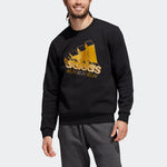 Men's adidas Kc Sweat Bj Beijing Subject Printing Round Neck Pullover Long Sleeves Sports Black HD4101