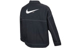 (WMNS) Nike SS22 Sportswear Swoosh Back Logo Printing Woven Jacket Autumn Black DM6204-010