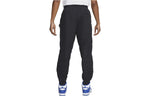 Men's Nike Solid Color Logo Printing Elastic Waistband Bundle Feet Sports Pants/Trousers/Joggers Autumn Black DQ6572-010