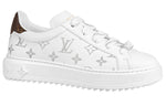 (WMNS) LOUIS VUITTON Time Out Sneakers 'White with Silver Monogram' 1A9HB7