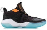 LI-NIng Bad Five Mid-top Basketball Competition Shoes Black/Blue ABPQ045-1