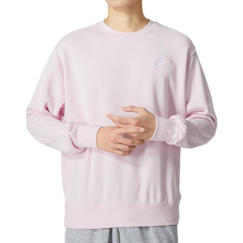 Nike Sportswear Club French Terry Crew Sweatshirt Asia Sizing 'Pink Foam' BV2667-663