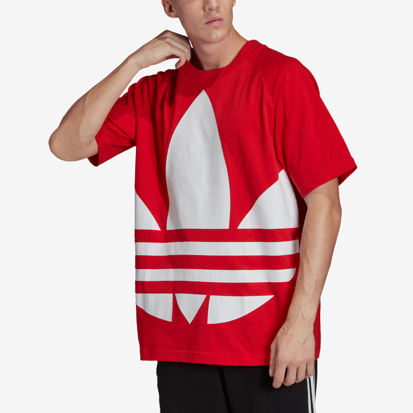 adidas originals Bg Trefoil Tee Large Logo Loose Short Sleeve Red FM9906