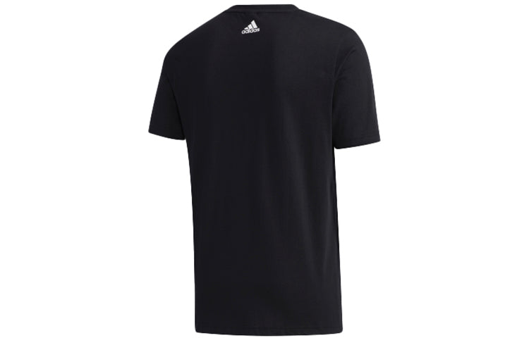 adidas Mh Gfx T Bos logo Printing Sports Round Neck Short Sleeve Black GH4419