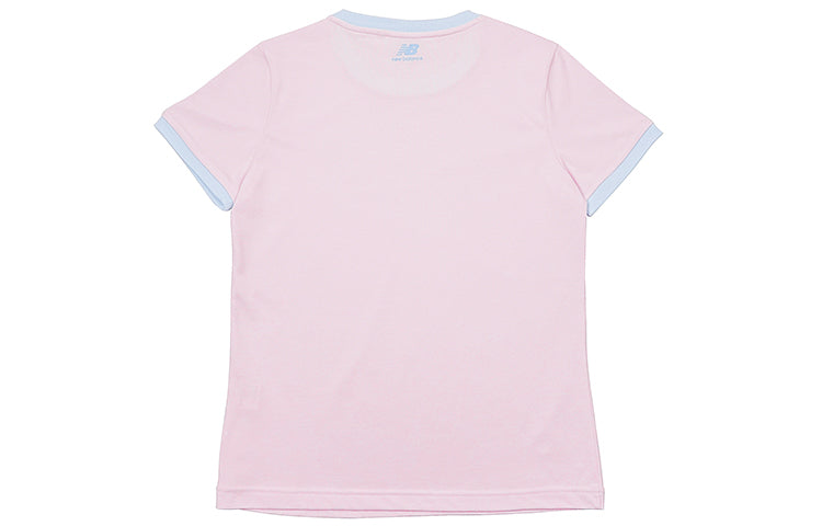 (WMNS) New Balance Sports Round Neck Short Sleeve Pink NEA2E012-PKZ
