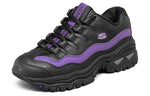 (WMNS) Skechers Energy-Over Joy Low-Top Running Shoes Black/Purple 13412-BKPR