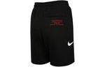 Nike Swoosh French Terry Short Alphabet Printing Casual Sports Shorts Black DB4958-010