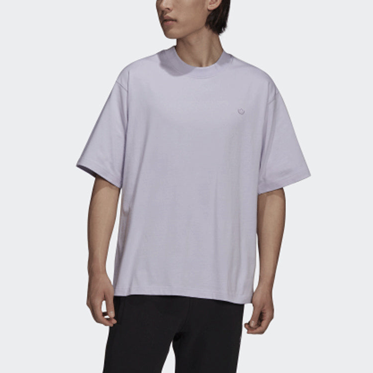 adidas originals C Tee Solid Color Small Label Loose Sports Short Sleeve Couple Style Purple HC8584