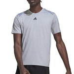 Men's adidas Hiit Cool Tee Athleisure Casual Sports Logo Round Neck Short Sleeve Gray T-Shirt HL8791
