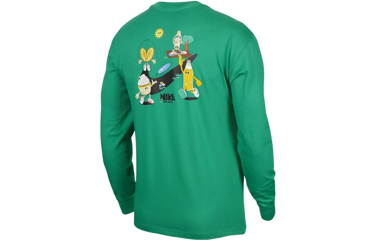 Nike Sportswear Logo Long Sleeve Tee 'Green' FN0253-324