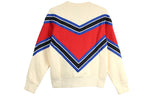 (WMNS) Nike Splicing Fleece Lined Knit Round Neck Pullover 'Beige Red' BV2921-115