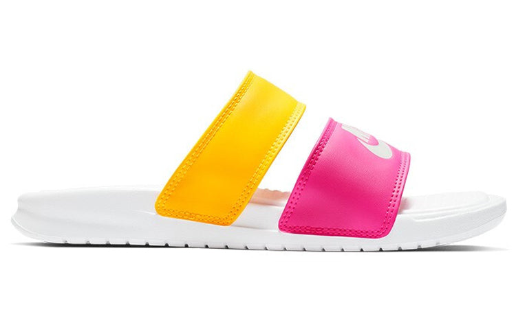 (WMNS) Nike Benassi Duo Ultra Slide 'Metallic Summit White' 819717-102