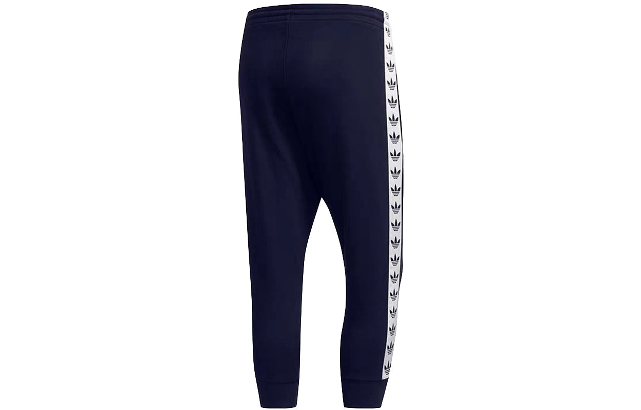 adidas originals Classic Logo Casual Sports Cropped Pants Navy Blue DX4229